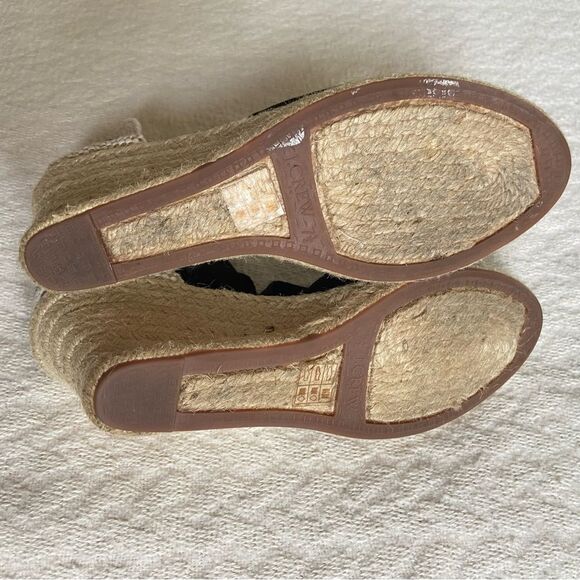 J. Crew Canvas Ankle-Wrap Espadrille Wedges - Picture 8 of 12